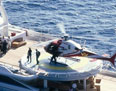 Travel by helicopter and yacht